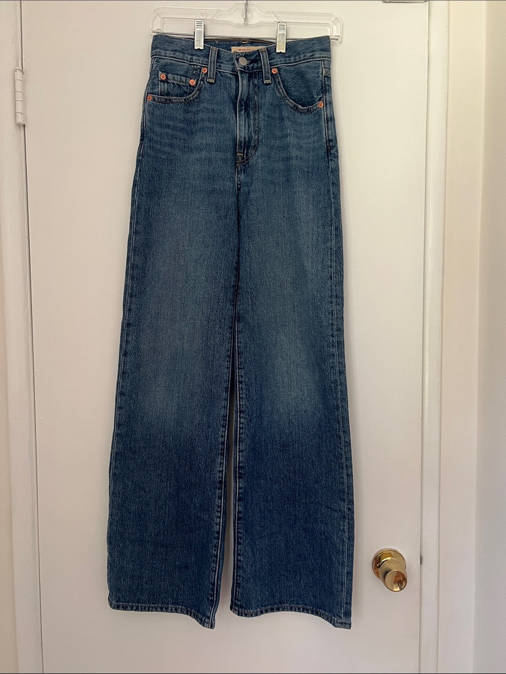 Levi's Dark Blue Wide-Leg High-Rise Jeans